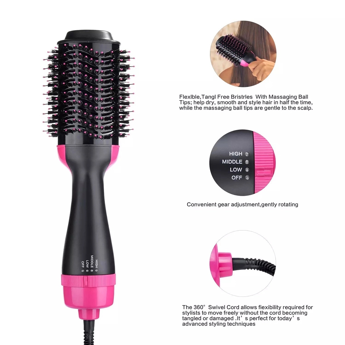 4 In 1 Hair Dryer And Hot Air Brush 6