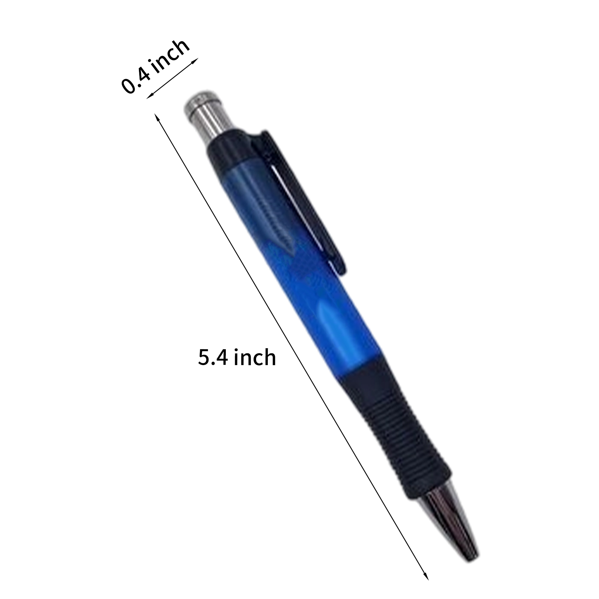 Translucent Barrel Click Ballpoint With Soft Grip 5.4" 3
