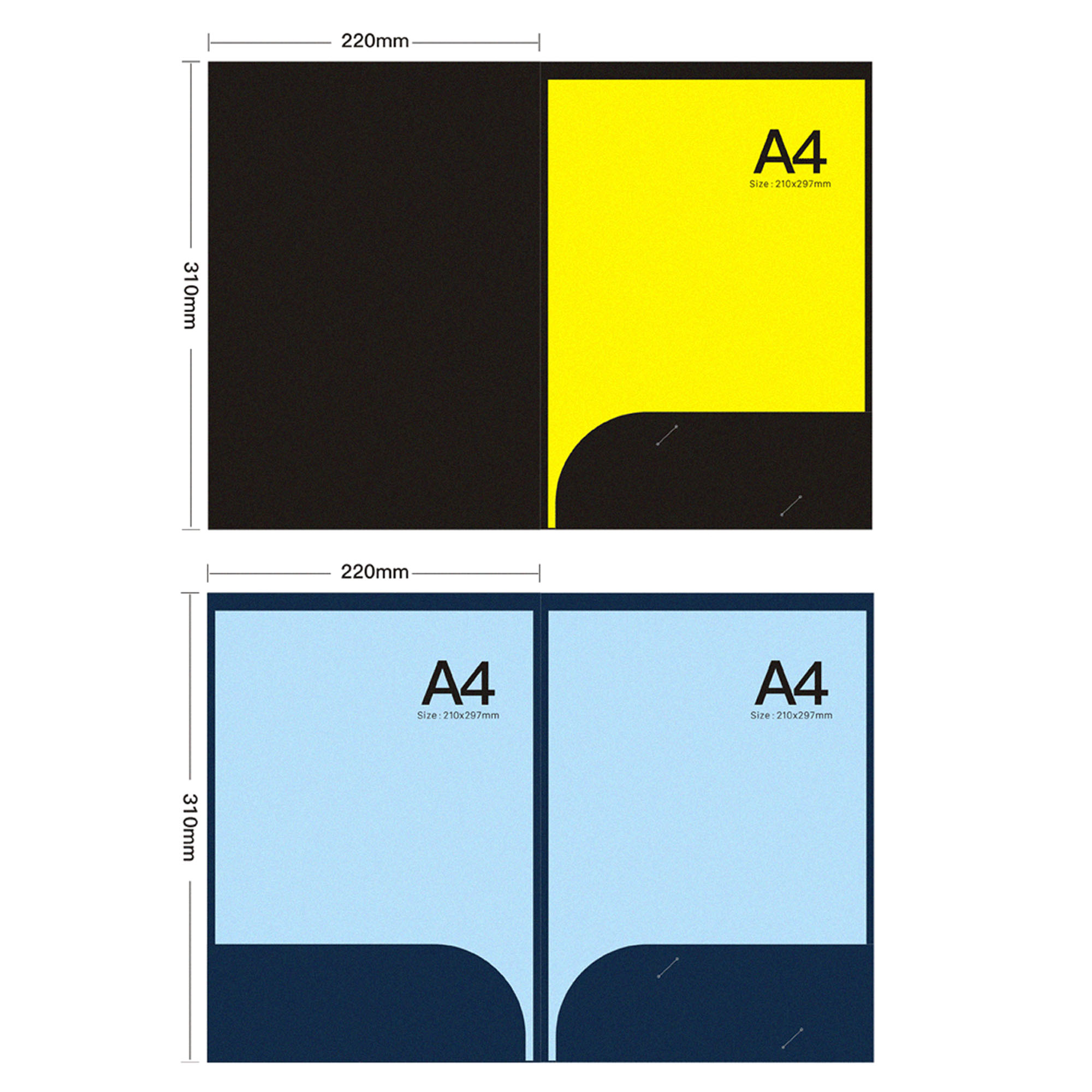 MOQ500 High-Quality 300g White Card Paper Folder 2