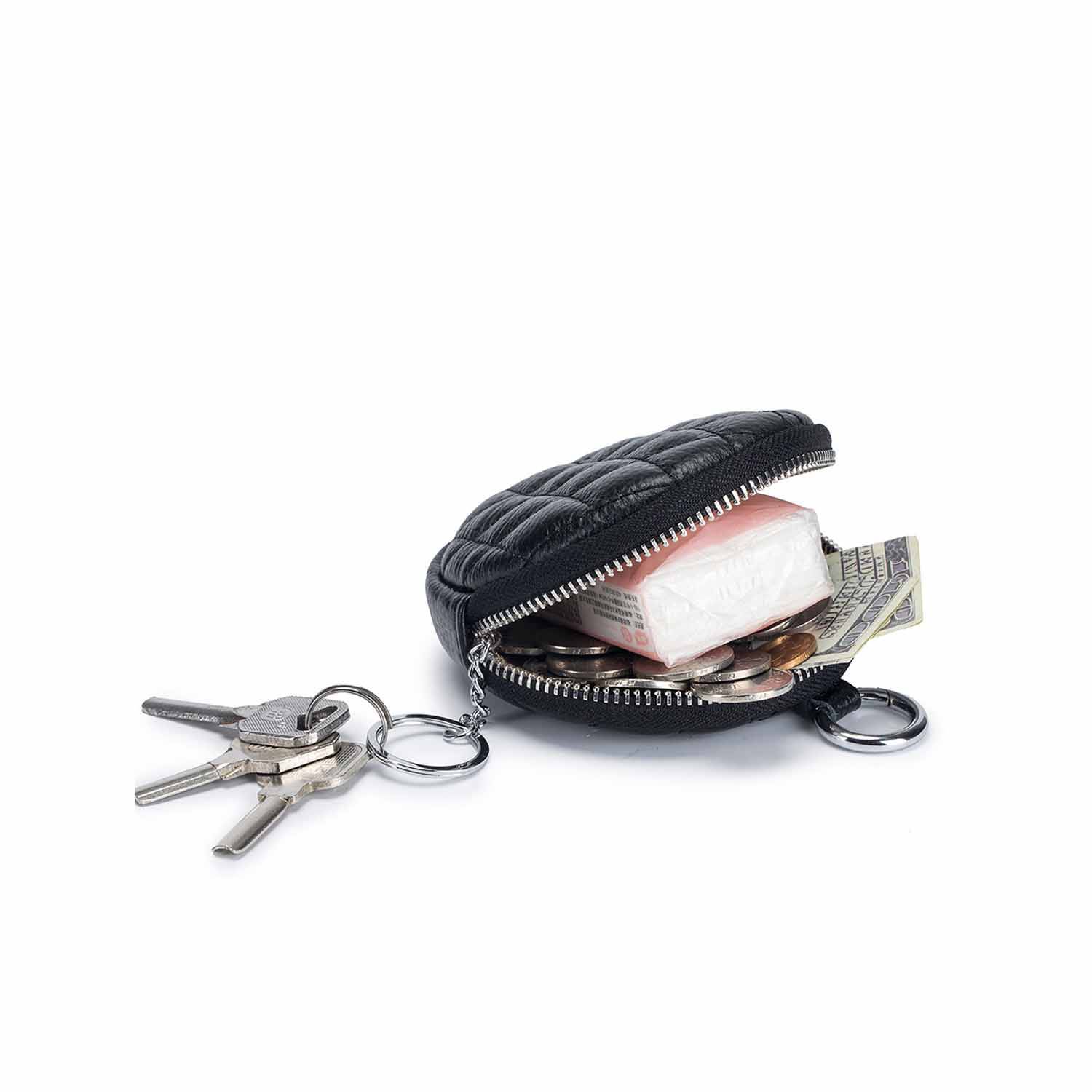 Round Coin Purse With Keychain 6