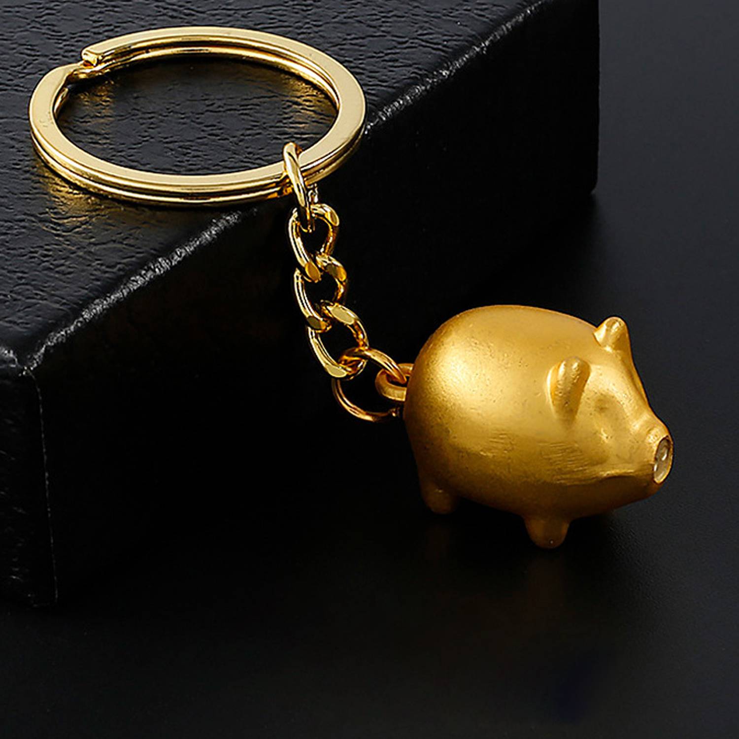 Personalized And Creative Metal Zodiac Piglet Keychain 6