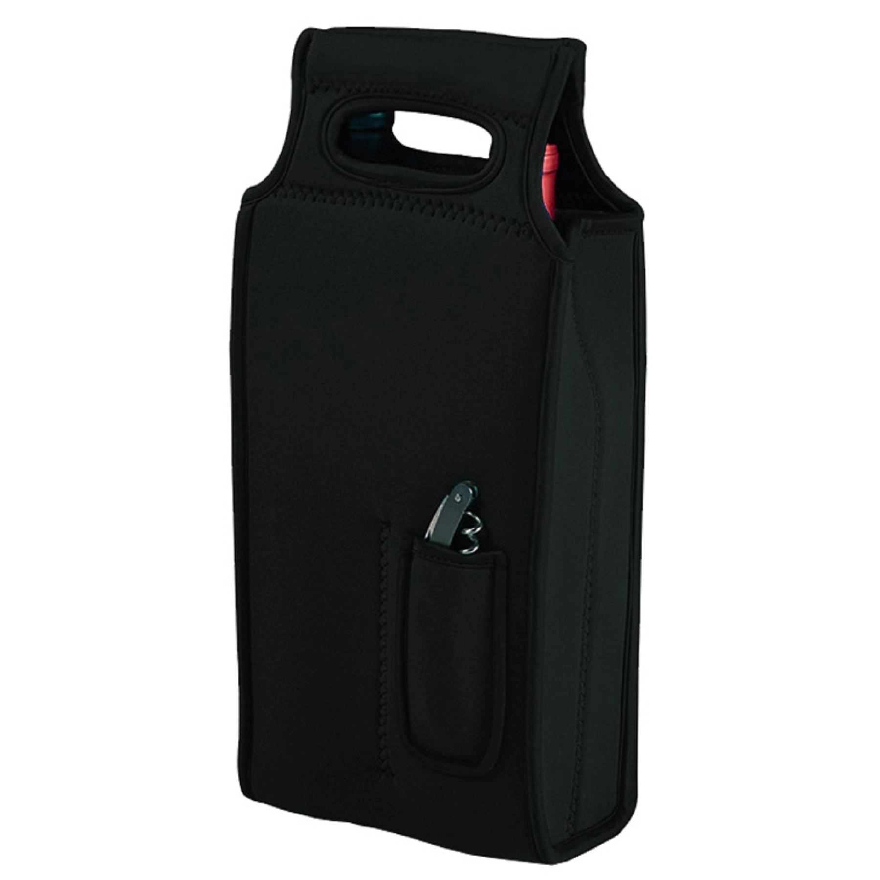 2 Pack Neoprene Beer Carrier Wine Bottle Holder with Pouch 2