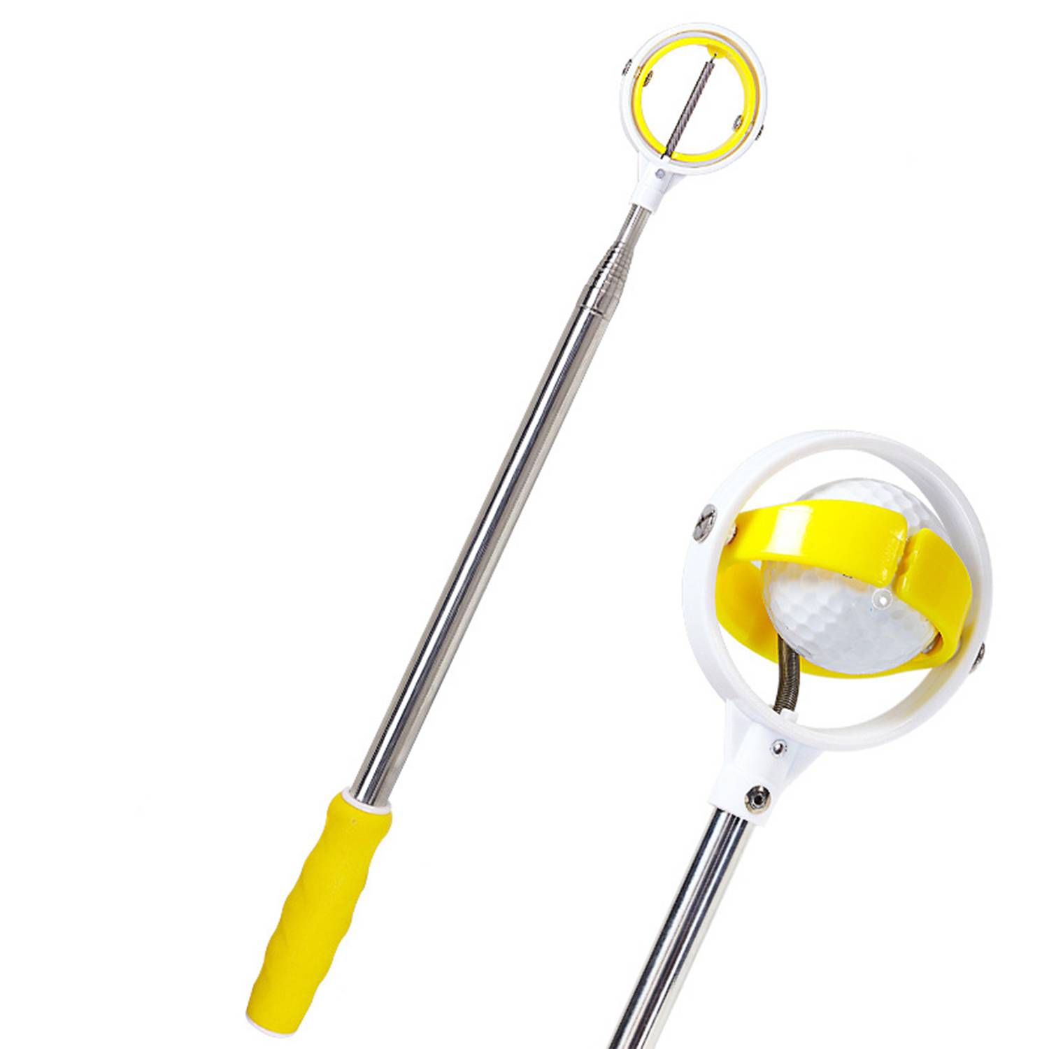 Telescopic Golf Ball Retriever with Spring Release Head 2