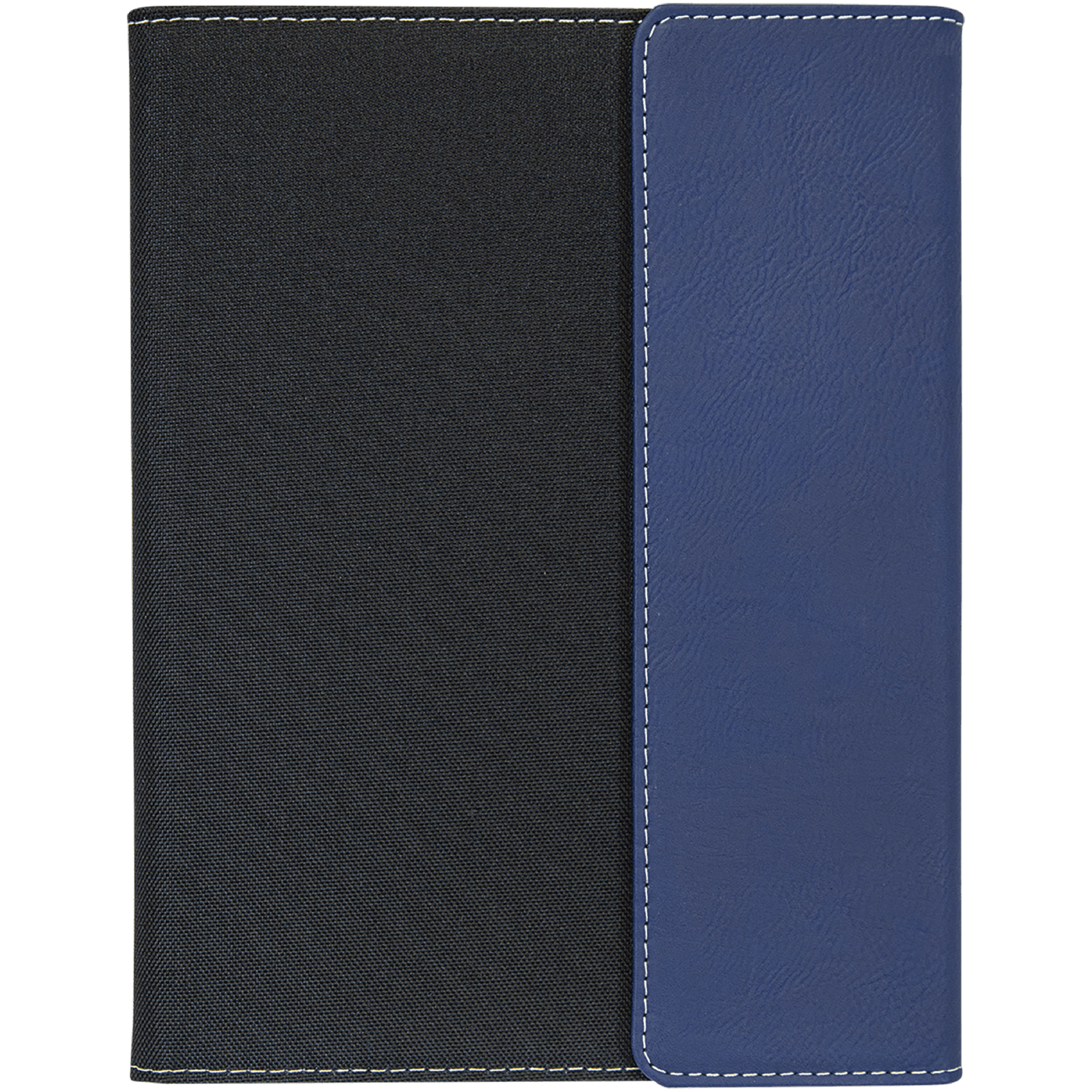 7" x 9" Blue & Silver Leatherette & Black Canvas Portfolio 5