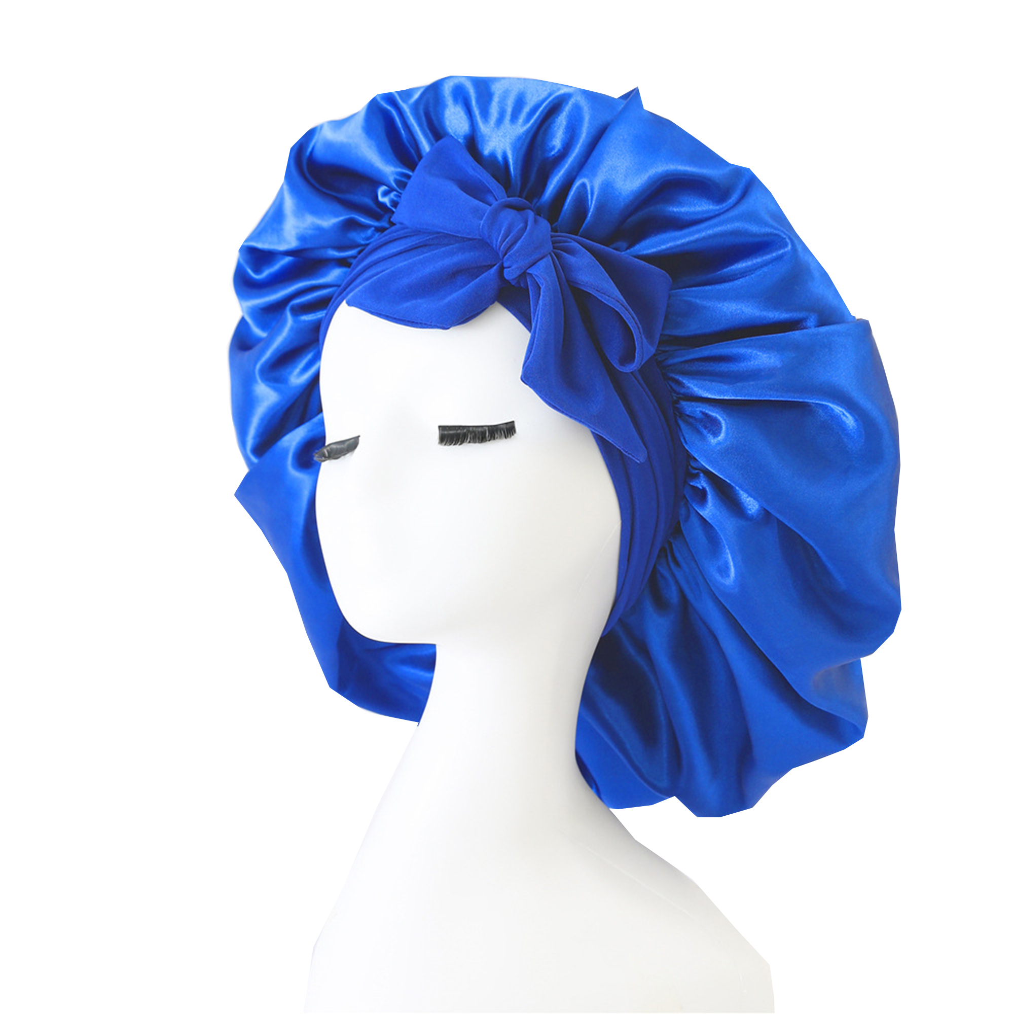 Ribbon Tie Design Sleep Cap Hair Care Bonnet 7