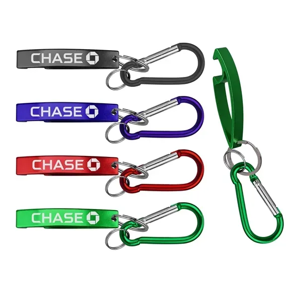 Bottle Opener w/ Split Key Ring & Carabiner 5