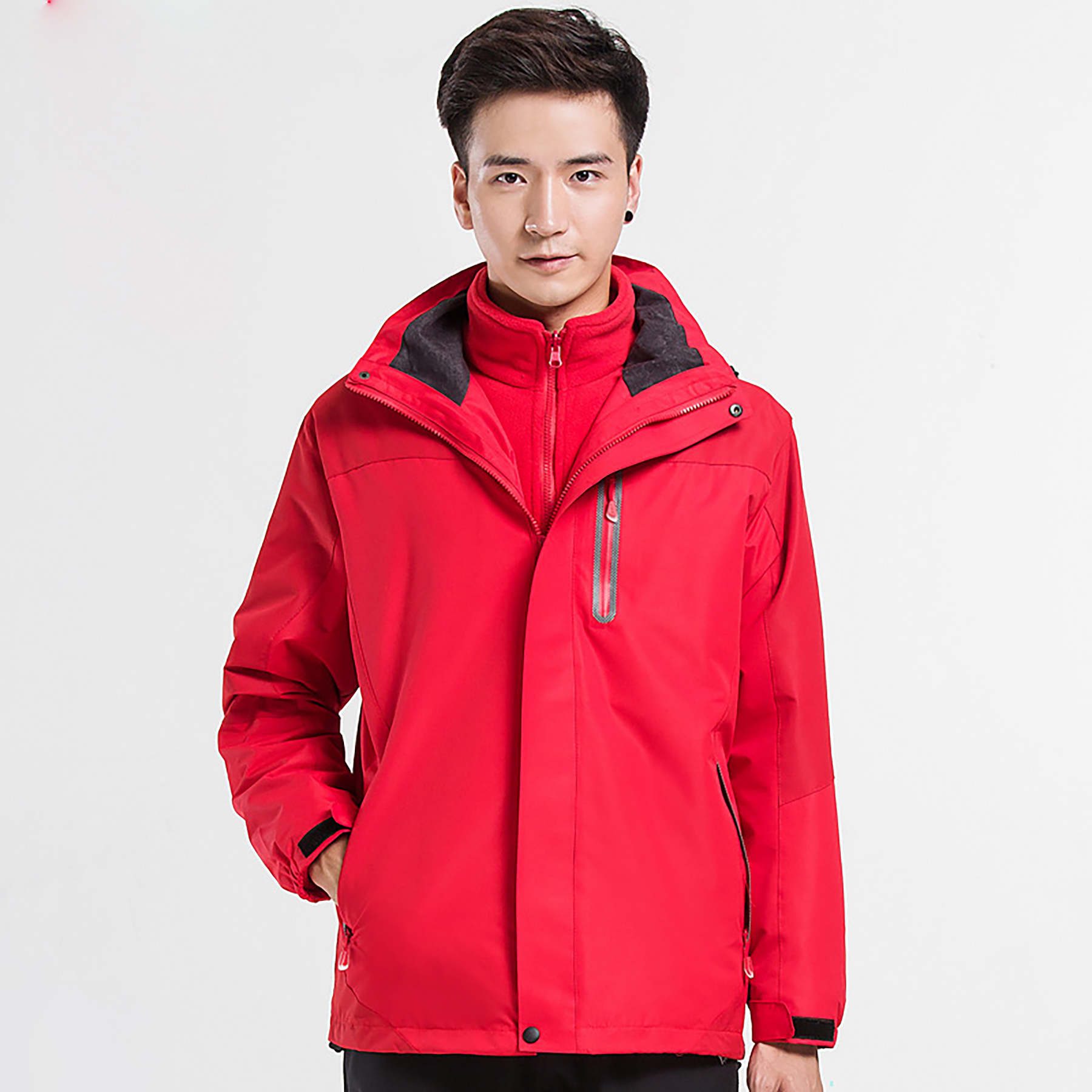 Warm Fleece Winter Jacket with Multi-Pockets 7