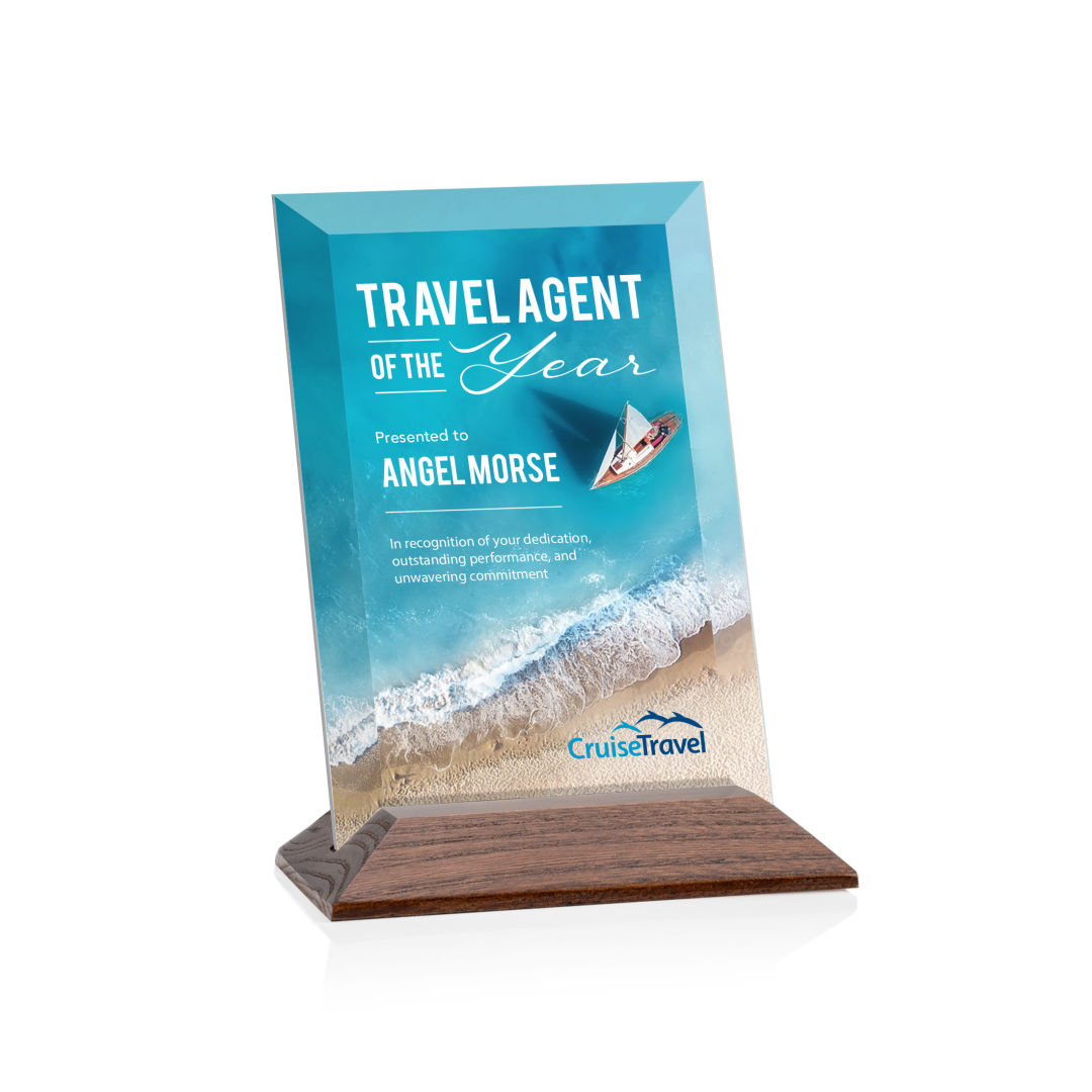 Embassy VividPrint™ Award - Starfire/Walnut (Vert) 8