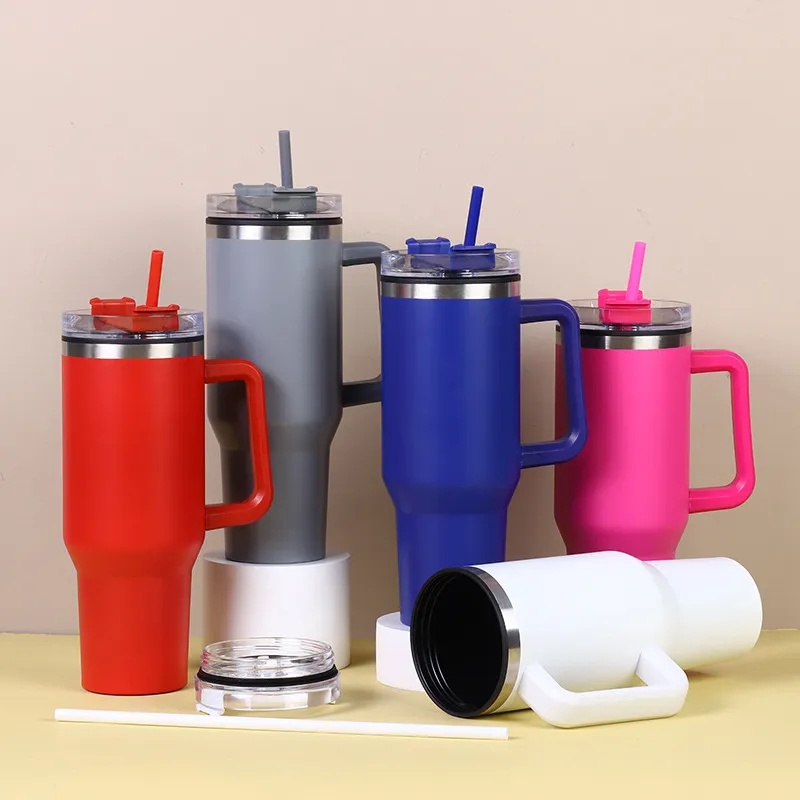 40oz Stainless Steel Insulated Tumbler with Straw 7