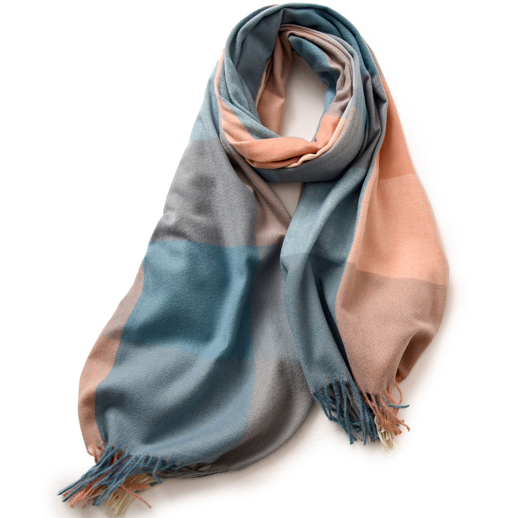 Long Plaid Scarf 14