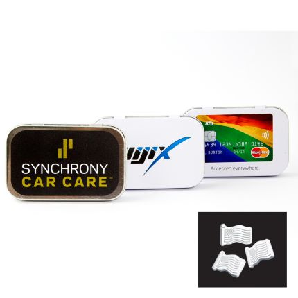Rectangular Tin with American Flag Shaped Mints 4