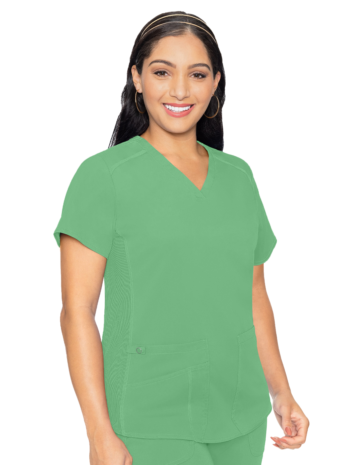 Med Couture - MC Touch - Women's 4-Pocket V-Neck Shirttail Top 57