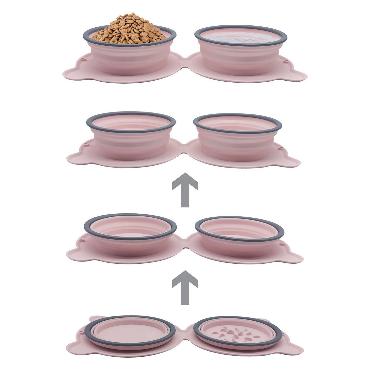 2 in 1 Silicone Foldable Pet bowl 3