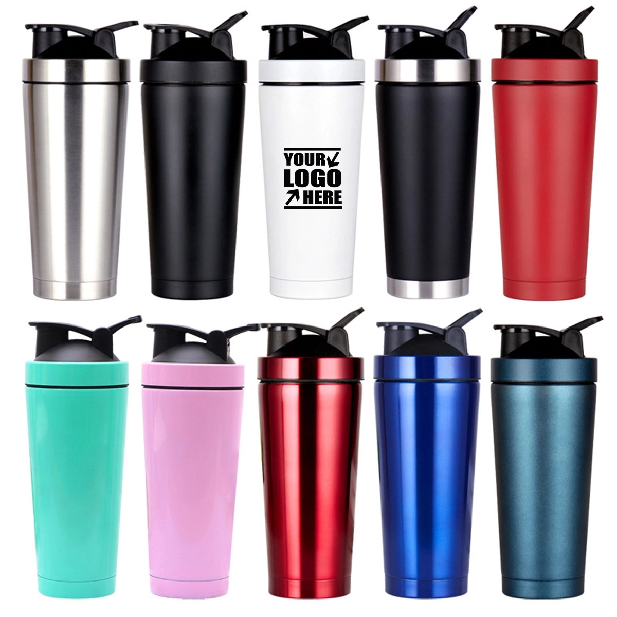 Stainless Steel Shaker Bottle With Blenders 25Oz 5