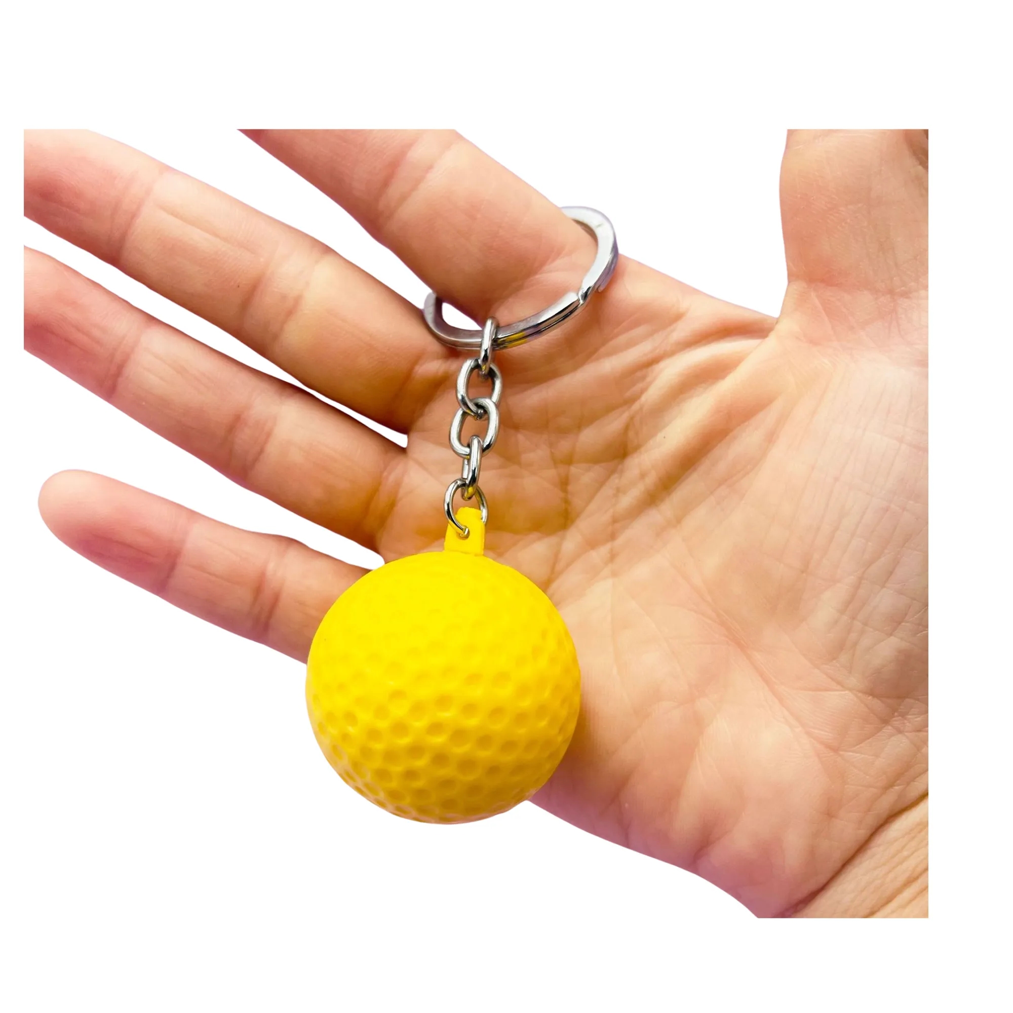 Oversized Color Golf Ball Keychain 1