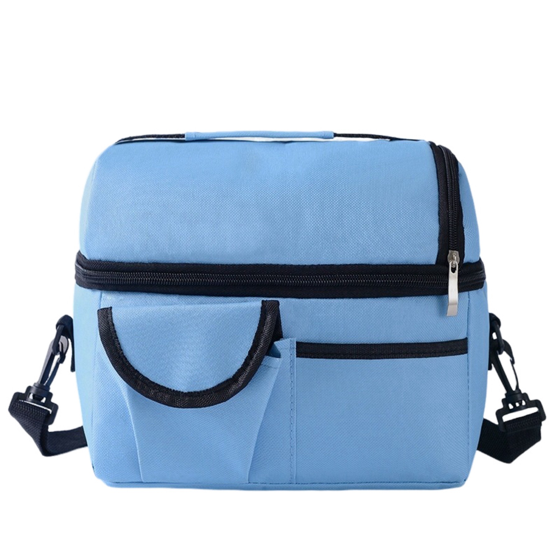 Portable Insulated Cooler Lunch Bag With Side Pocket 7