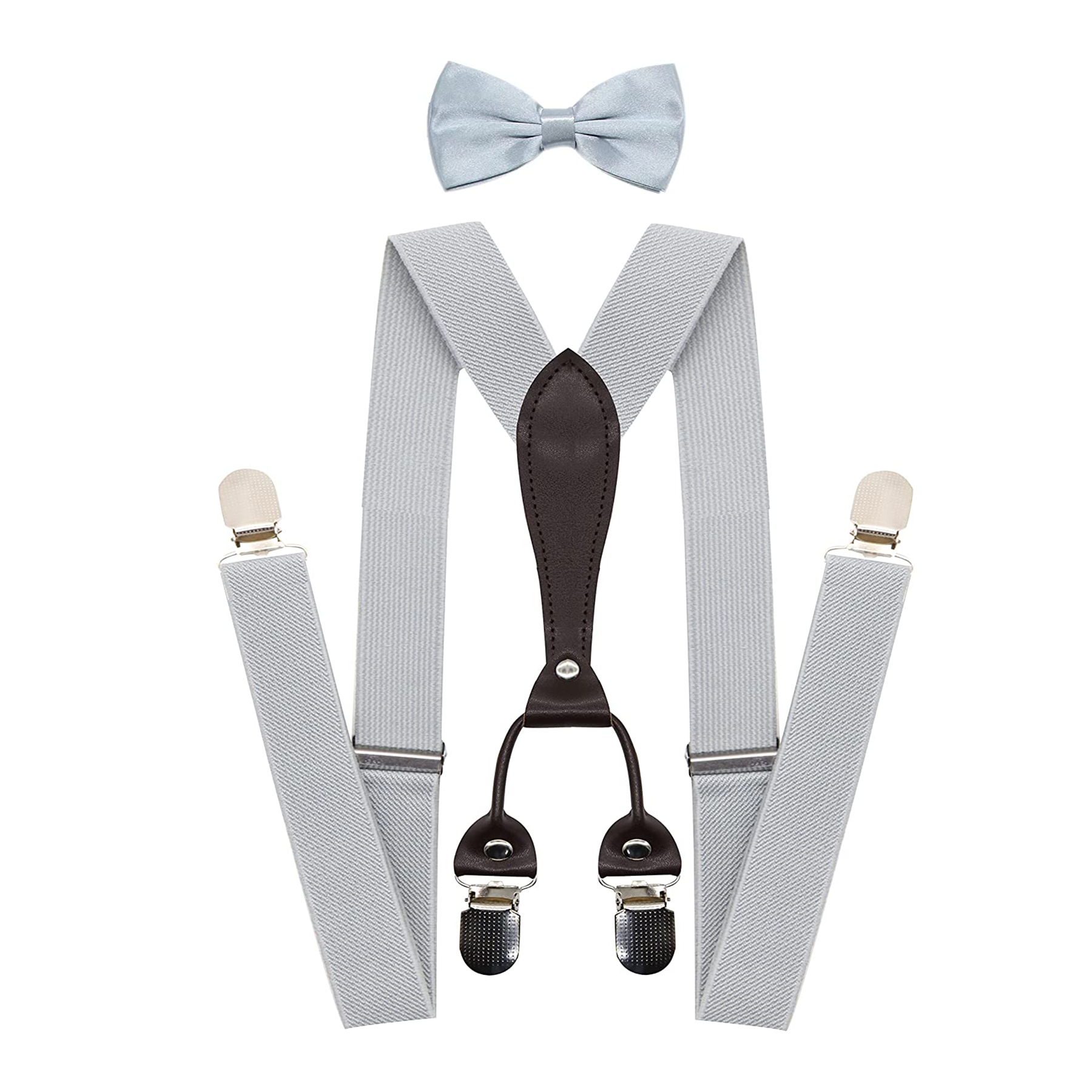 Elastic X Band Suspender Bowtie Set for Men 2