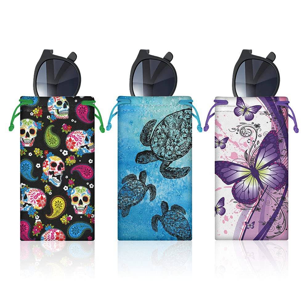 Custom Full Color Microfiber Drawstring Sunglass Pouch 7