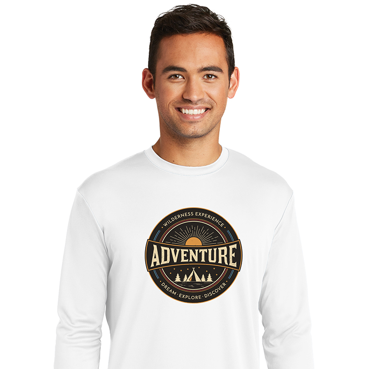 Spot Sub on Men's Long Sleeve Athletic Tee 7