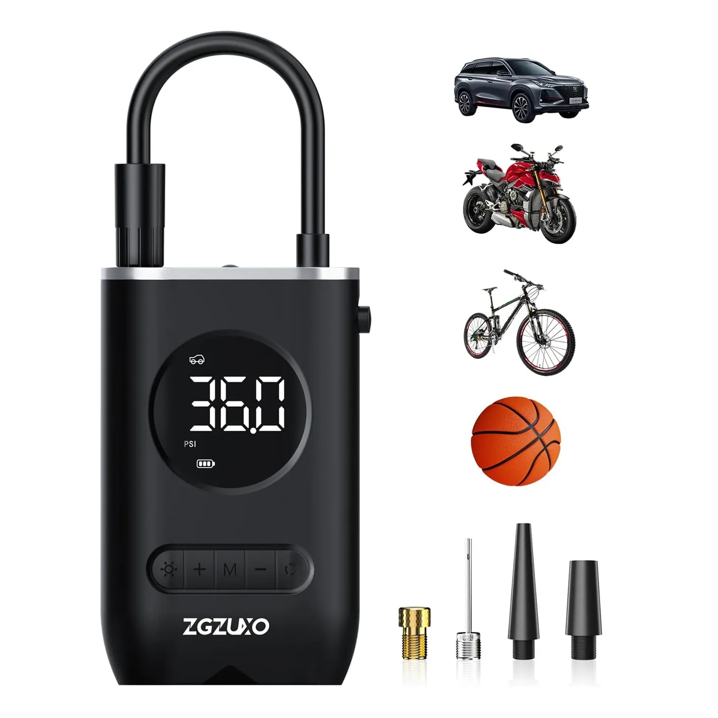 150PSI Cordless Air Pump for Car Tires with LED Light 7