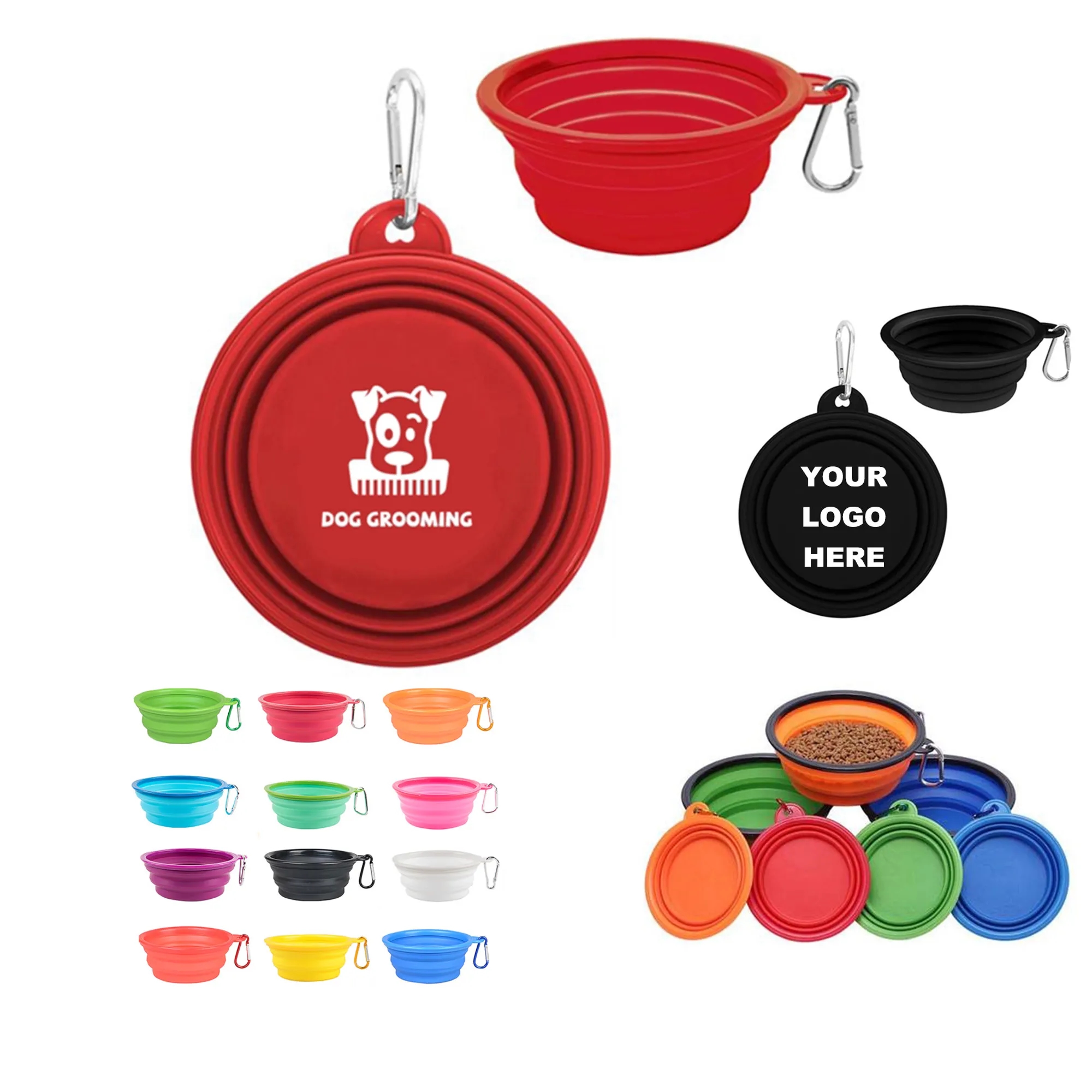 Collapsible Silicone Portable Travel Dog Bowl MOQ50 2