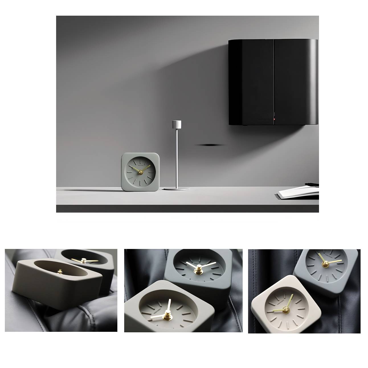 Minimalist Square Table Clock Ornaments 5