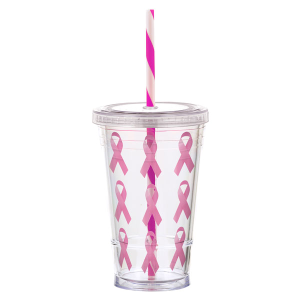 16 oz Slurpy with Colored Lid & Striped Straw Tumbler 5