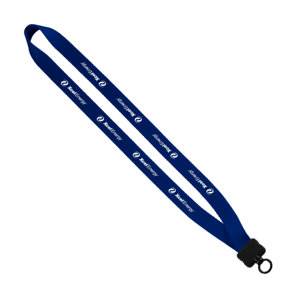 3/4" Smooth Nylon Lanyard with Plastic Clamshell & O-Ring 11
