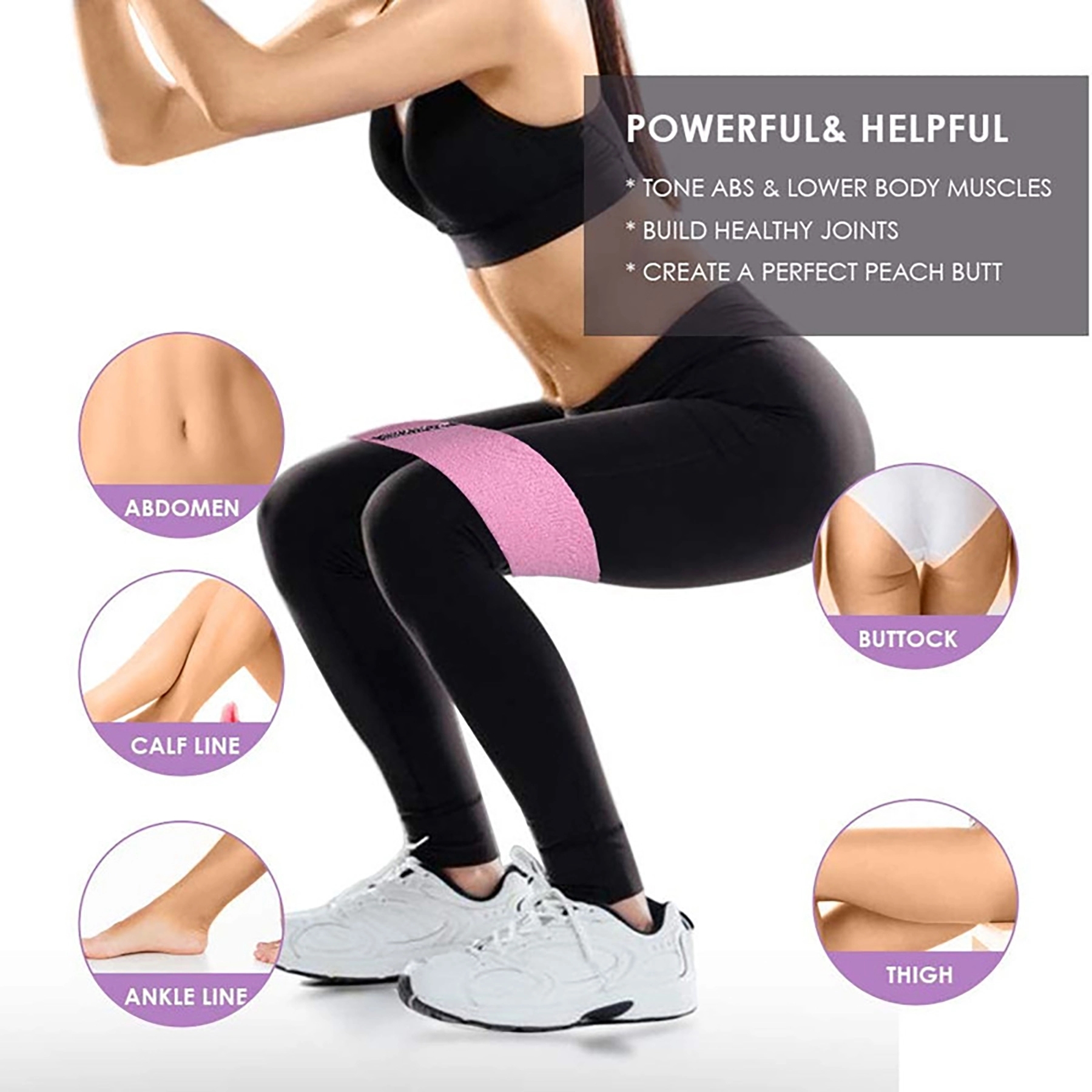 3pcs Leg Resistance Exercise Band 2