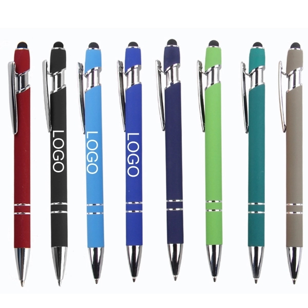 Promotional Ellipse Softy Pen with Stylus 8