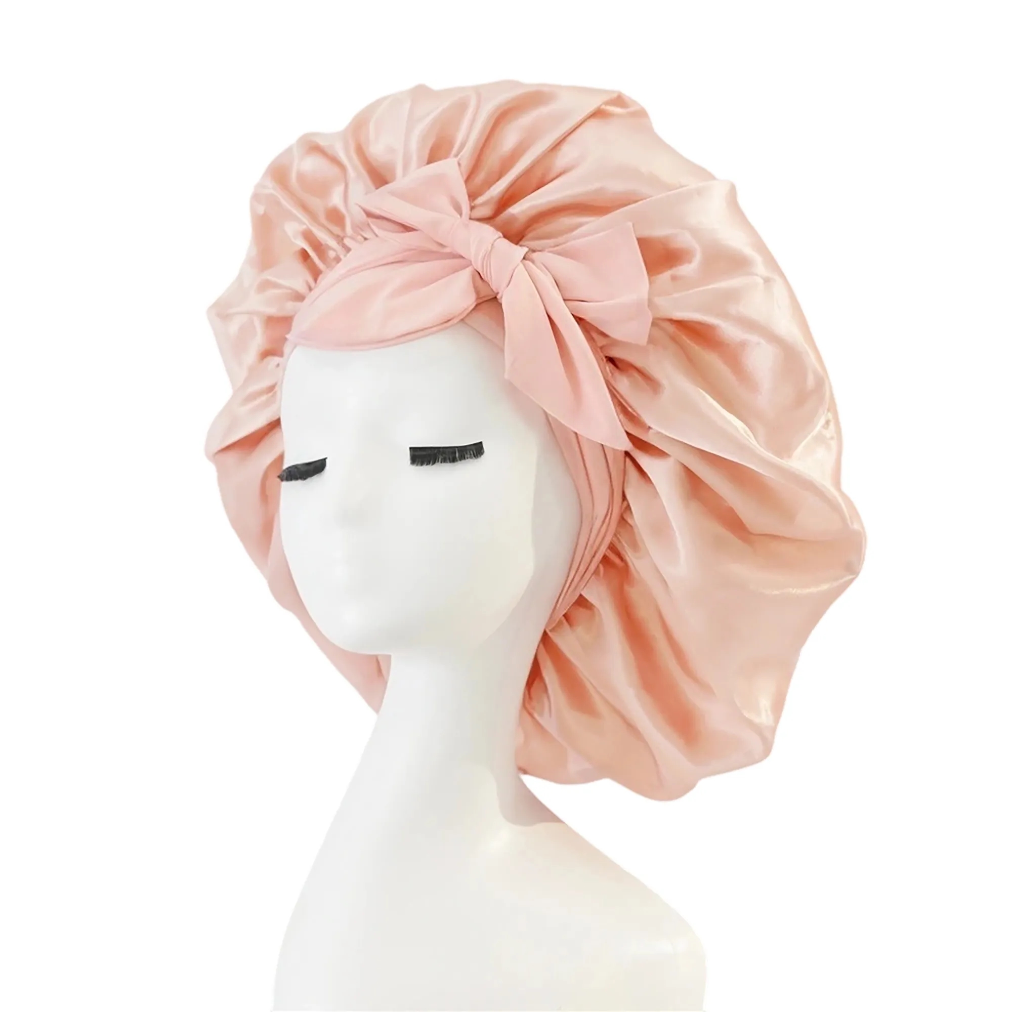 MOQ 50 Satin Hair Protection Sleep Cap 3