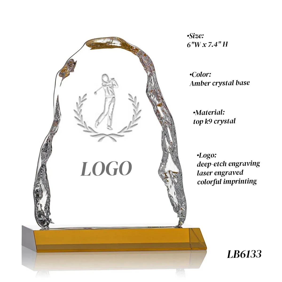 3D Crystal Iceberg Award Glass Trophy Supplier 2