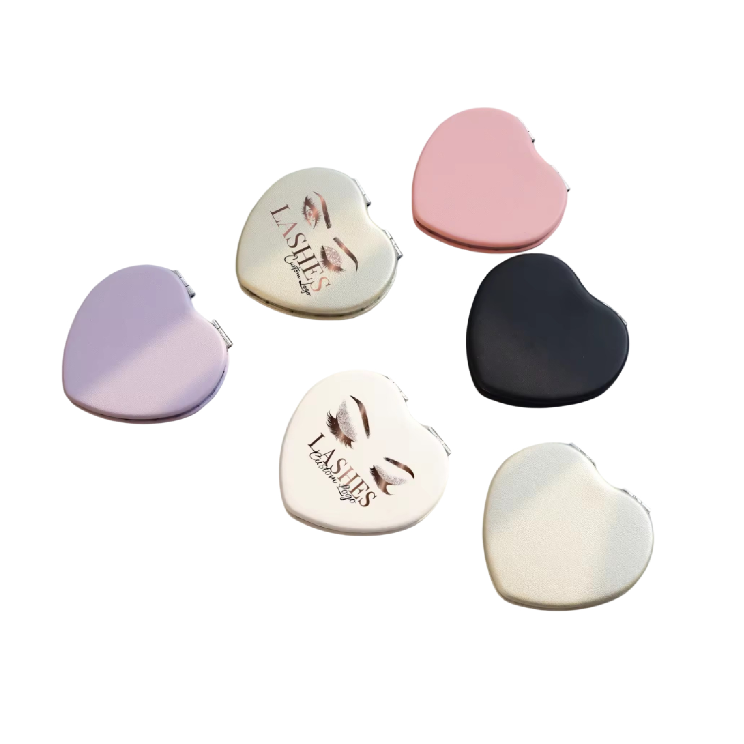 Heart Shape Folding Compact Mirror 3