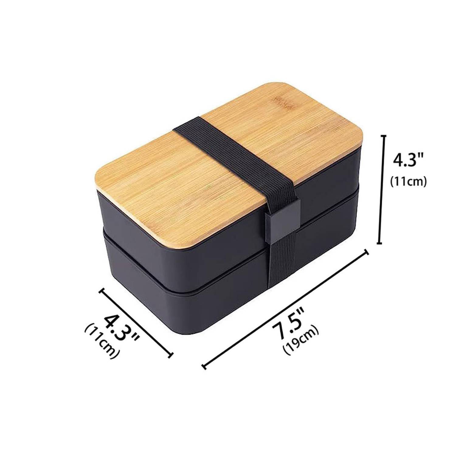 40oz Double-layer Bamboo Cover Student Insulated Bento Box 5