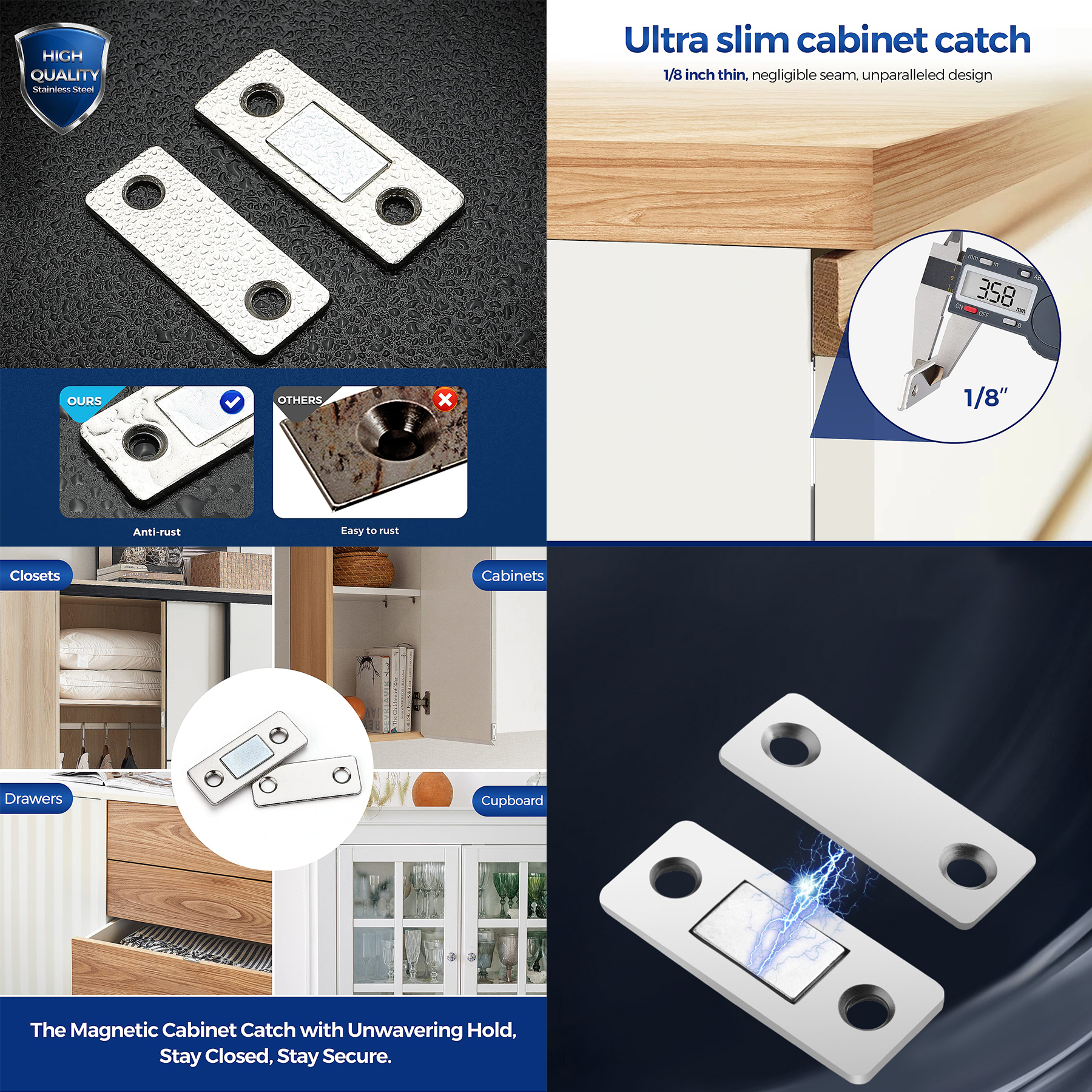 Ultra Thin Cabinet Door Catch