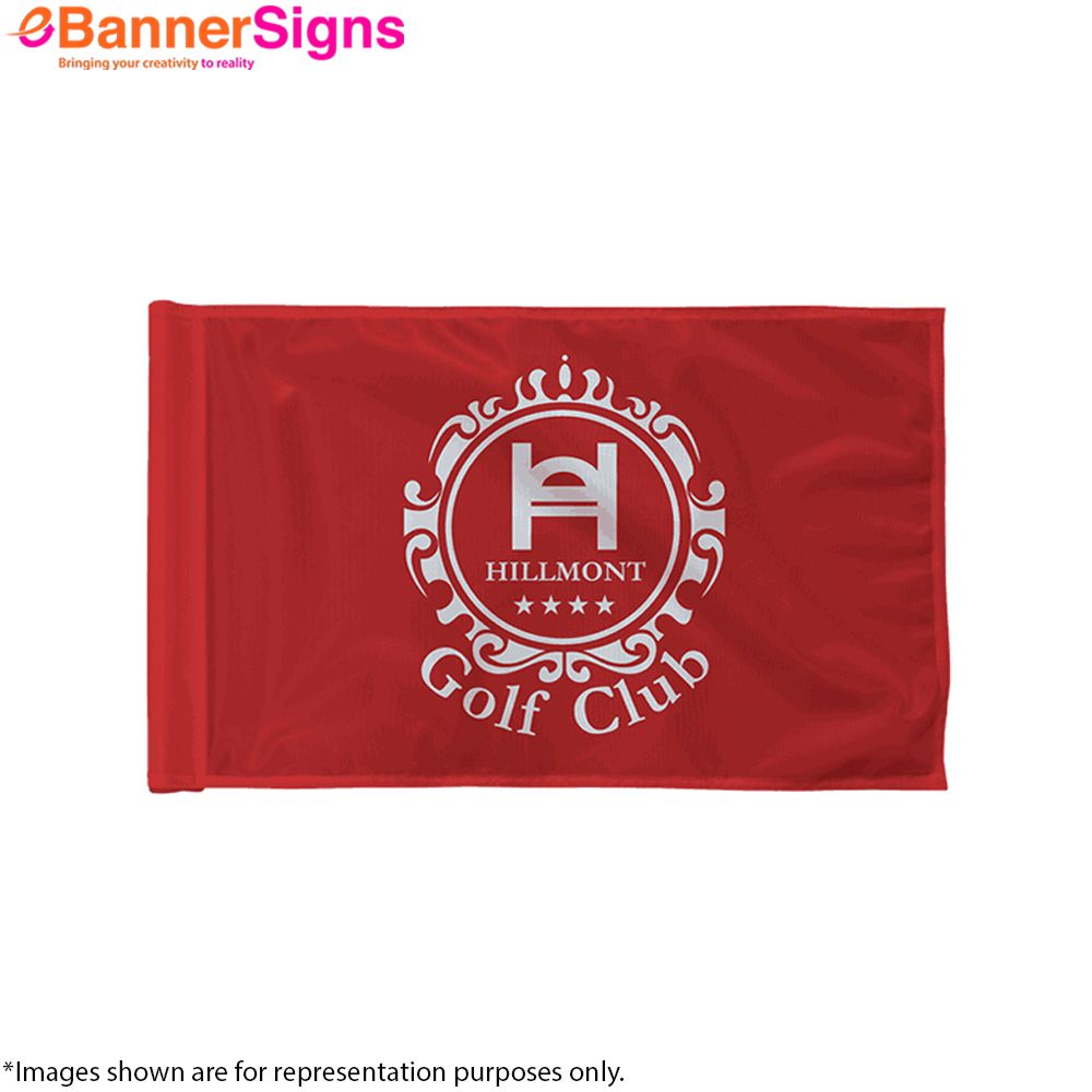 Golf Rectangle Flag with Plastic Tube + cup 1