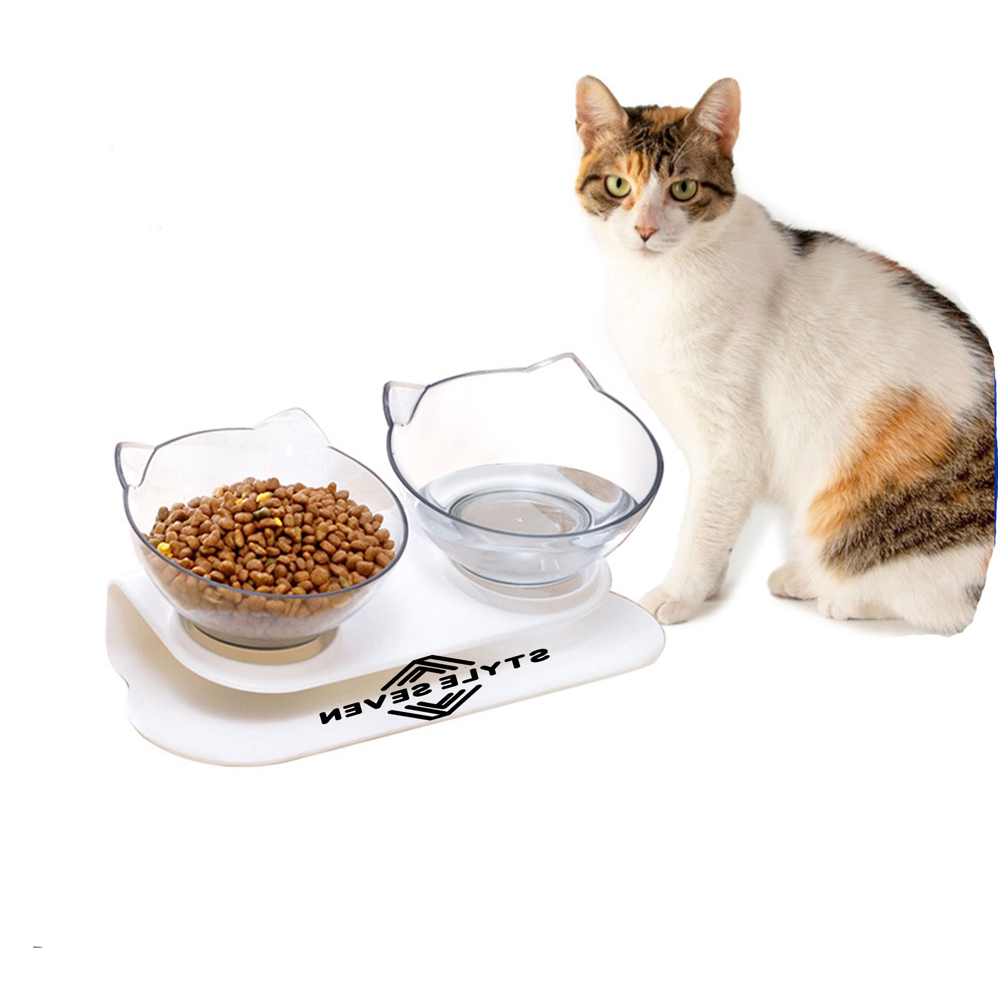 Neck Cat Double Bowl 1
