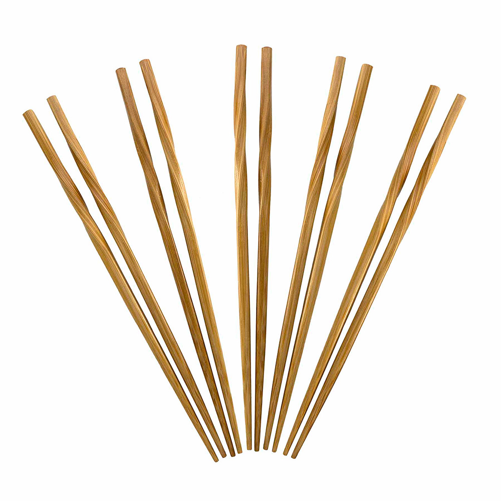 Reusable Bamboo Twist Chopsticks (Pair) 2