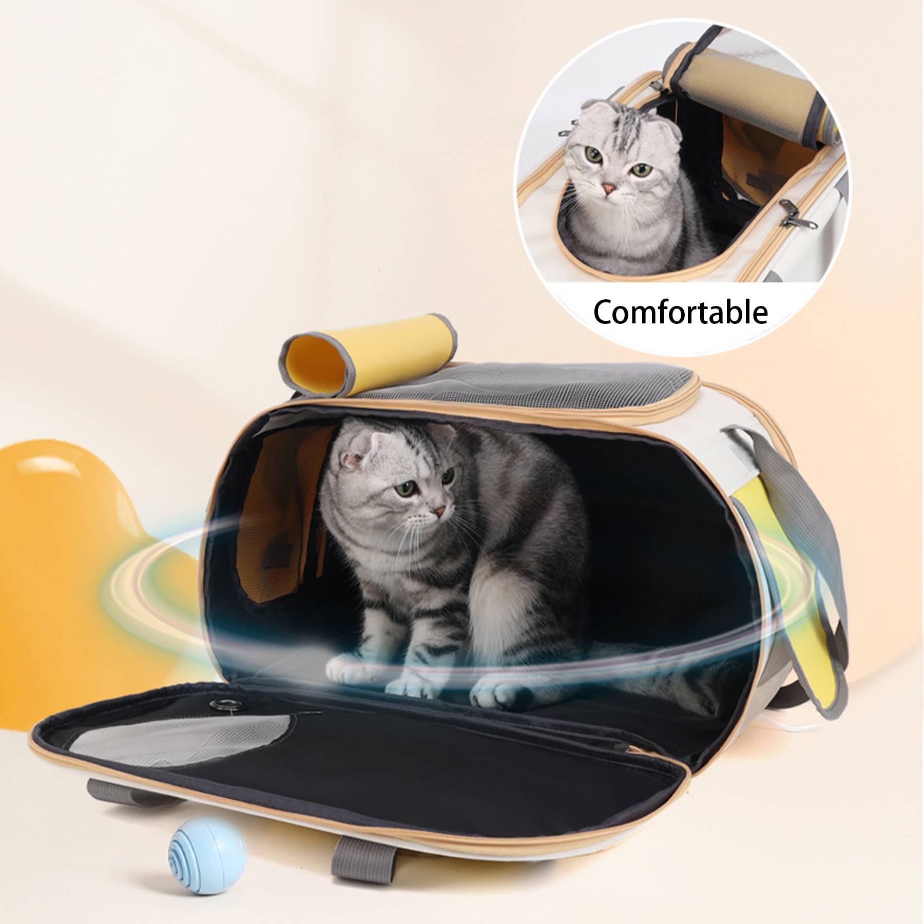 Canvas Large capacity cat outing pet bag 6