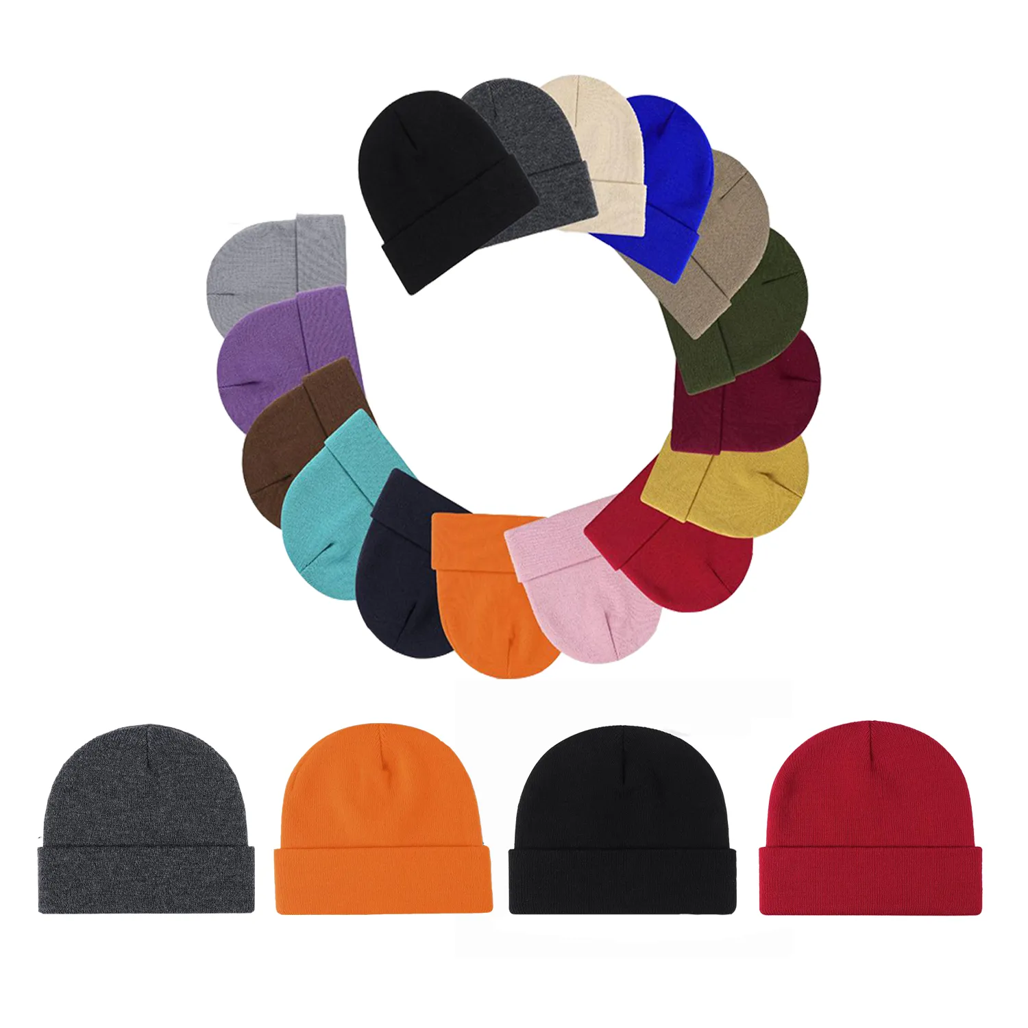 Knit Acrylic Beanie 6