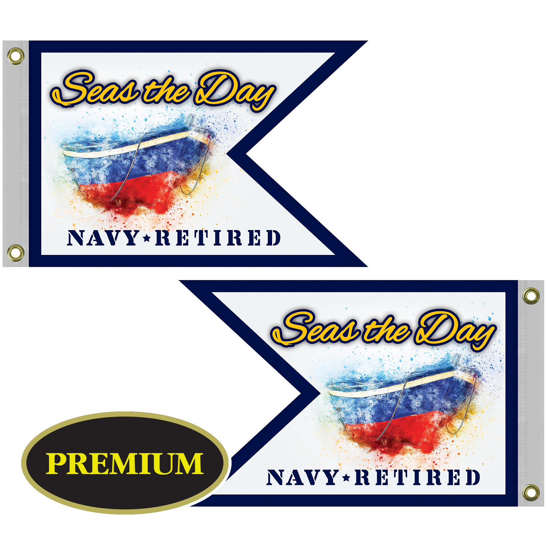 Double Sided Knitted Polyester Guidon Boat Flag (16"x24") 5