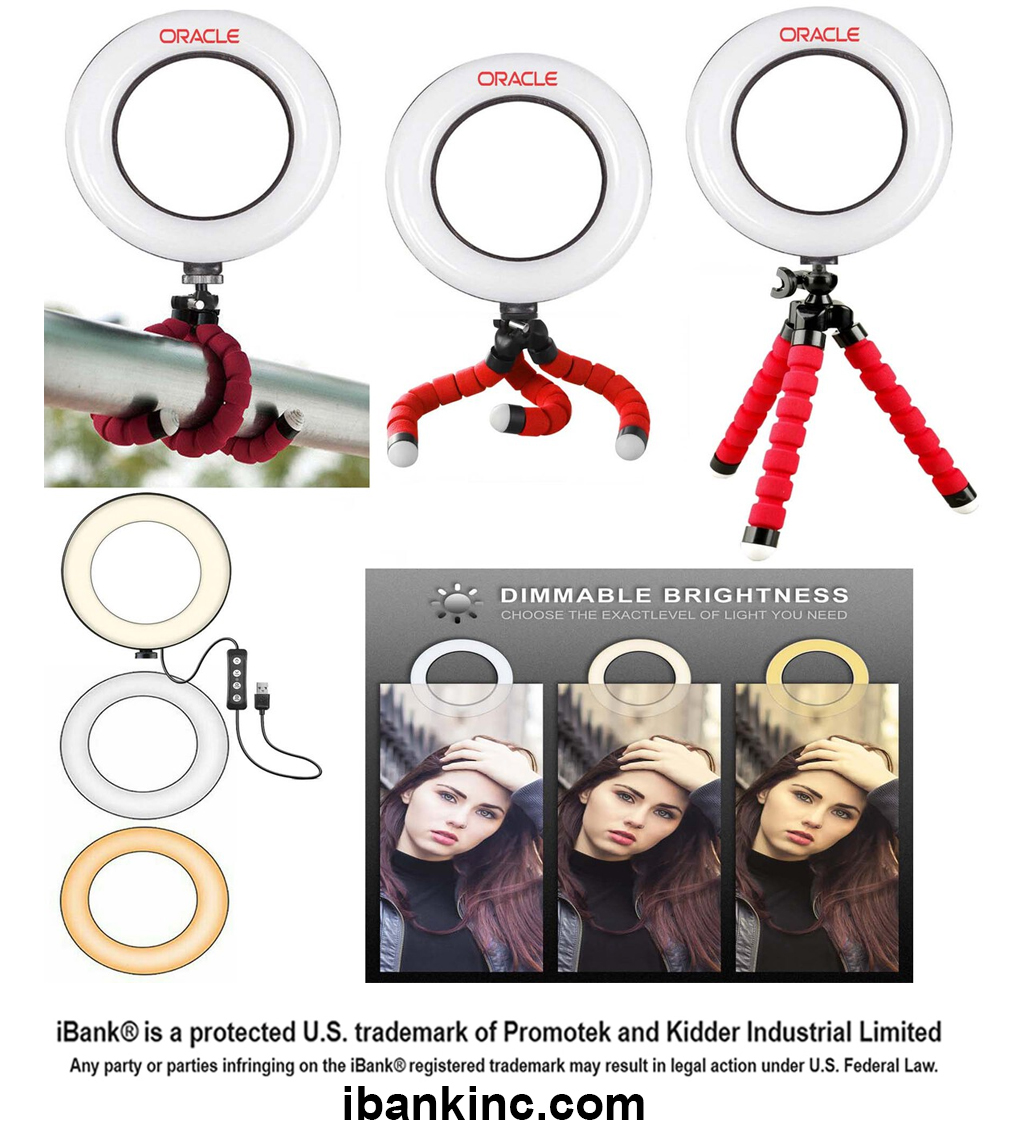 iBank ® 6" Ring Light with Tripod Stand 2