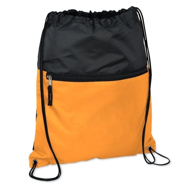 Front Zipper Pocket Drawstring Sportpack 6
