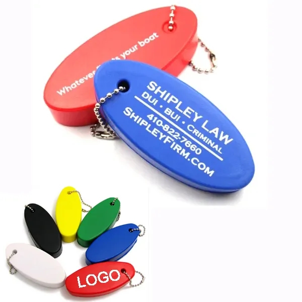 Oval PU Float Keychain 5