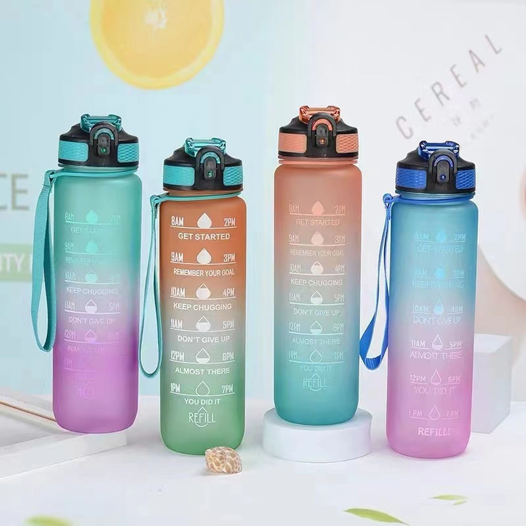 32Oz Motivational Fitness Leak-Proof Sports Water Bottle 15