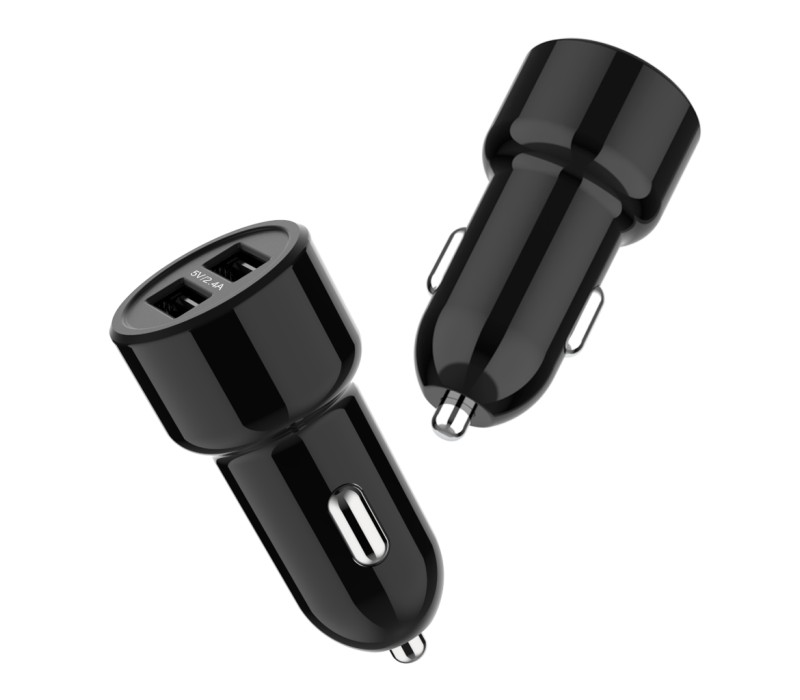 Dual Port USB Car Charger, 12W 5