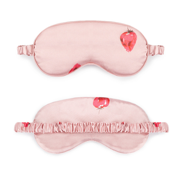 Patterned Imitation Silk Travel Sleep Eye Mask 1