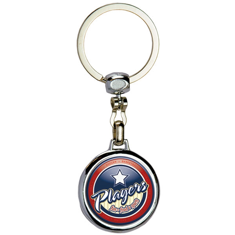 Round Die Cast Metal Domed Key Tag