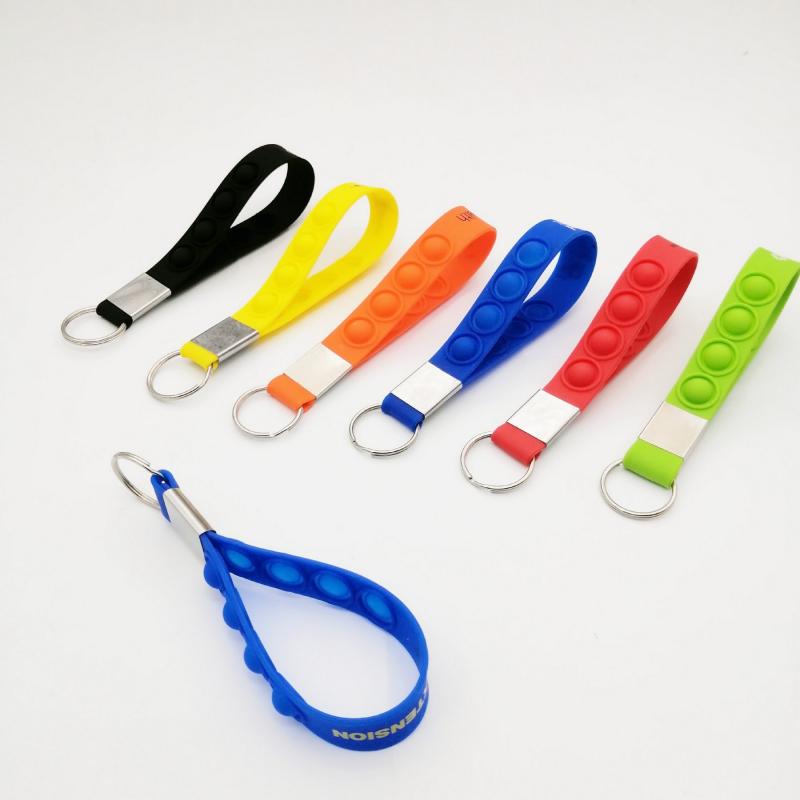 Push Pop Bubble Wristband Fidget Keychain 3
