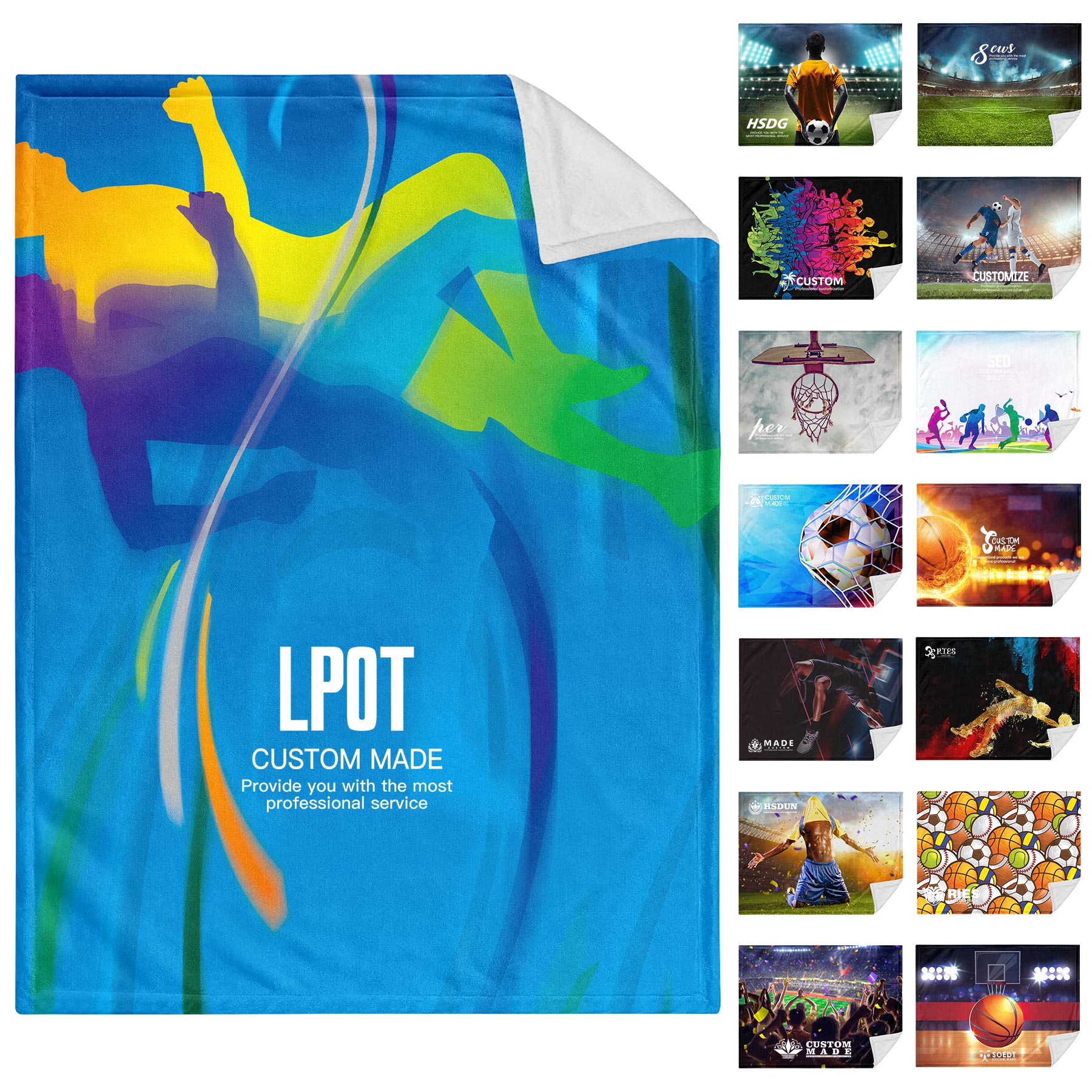 Sublimated Serged Hem 250GSM Microfiber Rally Towel 24